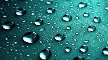 Water Droplets A CloseUp Image of Their Translucent and Reflective Properties photo