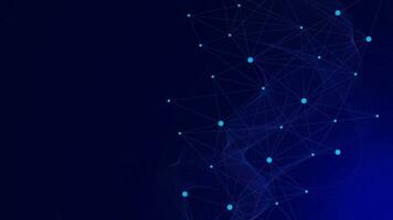 Abstract geometric with connecting lines and dots. Social networking, global network connection, digital communication technology background. Vector illustration.