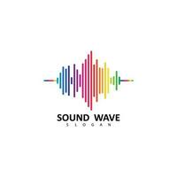 Audio colorful wave logo. Vector equalizer element. sound wave illustration logo vector icon template