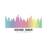 Audio colorful wave logo. Vector equalizer element. sound wave illustration logo vector icon template