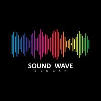 Audio colorful wave logo. Vector equalizer element. sound wave illustration logo vector icon template