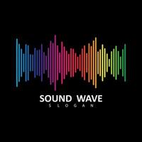 Audio colorful wave logo. Vector equalizer element. sound wave illustration logo vector icon template