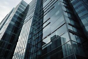 Modern skyscrapers in the business district. photo