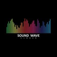 Audio colorful wave logo. Vector equalizer element. sound wave illustration logo vector icon template