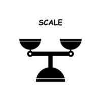 Balance scale icon isolated on white background. vector illustration