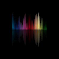 Audio colorful wave logo. Vector equalizer element. sound wave illustration logo vector icon template