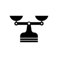 Balance scale icon isolated on white background. vector illustration
