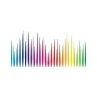 Audio colorful wave logo. Vector equalizer element. sound wave illustration logo vector icon template