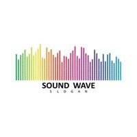 Audio colorful wave logo. Vector equalizer element. sound wave illustration logo vector icon template