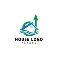 Real Estate logo, Builder logo, roof construction logo design template vector illustration