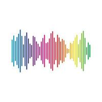 Audio colorful wave logo. Vector equalizer element. sound wave illustration logo vector icon template