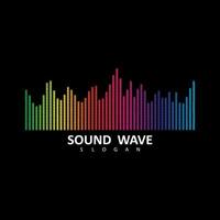 Audio colorful wave logo. Vector equalizer element. sound wave illustration logo vector icon template