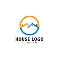 logotipo de bienes raíces, logotipo de constructor, ilustración de vector de plantilla de diseño de logotipo de construcción de techo