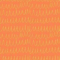 Thin Brush curly lines seamless pattern. Pencil kids squiggles ornament. Scribble brush strokes vector background. Hand drawn marker curved line. Squiggles and daubs. textured vector decor