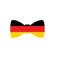 German Flag in bow tie shape vector illustration on white background.