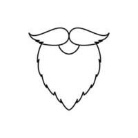 beard and moustache vector illustration on white background