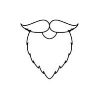 beard and moustache vector illustration on white background