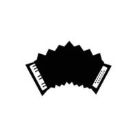 accordion vector illustration on white background. Musical instrument sign