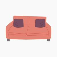 Upholstered furniture for the living room sofa. vector