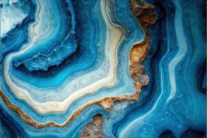 Blue onyx stone texture slab abstract background. photo