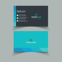 Modern Blue business card design template vector