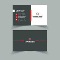 Professional Red Business card template vector