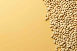 Pine nuts mockup. Generate Ai photo