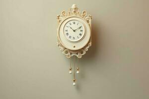 Pendulum clock wall. Generate Ai photo