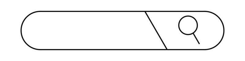 Magnifying glass and search bar. Search box for web search. Vector. vector