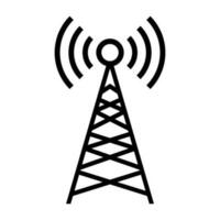 Radio transmission tower. Communication tower. Cellular operator sign. Vector. vector