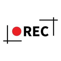 Stylish REC icon. Recording icon. Vector. vector
