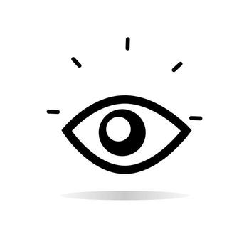 Pop react eye icon. Vector. vector