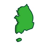 Flat design Korean map icon. Vector. vector