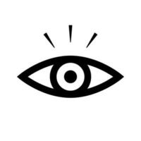 Surprised eye icon. Reaction and discovery. Vector. vector