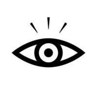 Surprised eye icon. Reaction and discovery. Vector. vector