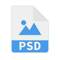 Flat design PSD file icon. PSD data icon. Vector. vector