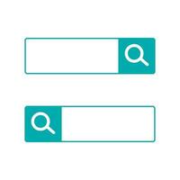 A set of icons for a search bar with a magnifying glass search button on the right and a search bar with a magnifying glass search button on the left. Vector. vector