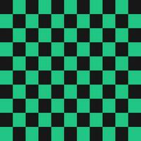 Black and green check pattern. Ichimatsu pattern. Vector. vector
