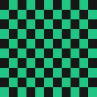 Black and green check pattern. Ichimatsu pattern. Vector. vector