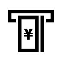 Japanese yen drawer icon from ATM. Vector. vector