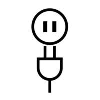 Simple power supply and plug icon. Vector. vector