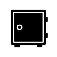 seguro silueta icono. caja fuerte icono. vector. vector