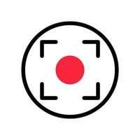 Circular recording icon. REC. Video recording. Vector. vector