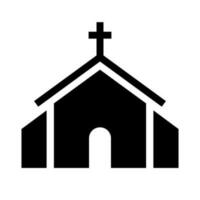 Church silhouette icon. Chapel. Christian. Vector. vector