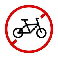 Bicycle parking prohibited. Bicycle driving prohibited. Vector. vector