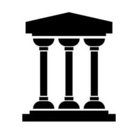 Museum and Temple Icon. Historical Greek architecture. Heritage. Vector. vector