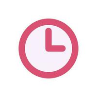 Red clock icon. Wall clock. Vector. vector