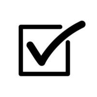 Check box silhouette icon. Check mark. Tick. Vector. vector