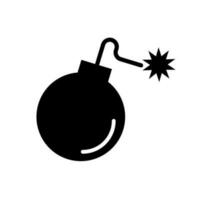 Bomb silhouette icon. Flat design style. Explosive. Vector. vector