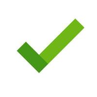 Modern check mark icon. Confirmation or approval. Vector. vector